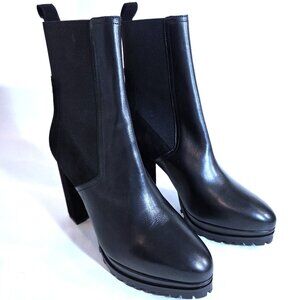 NWOT All Saints Sahara Leather & Suede Heeled Booties Size 41